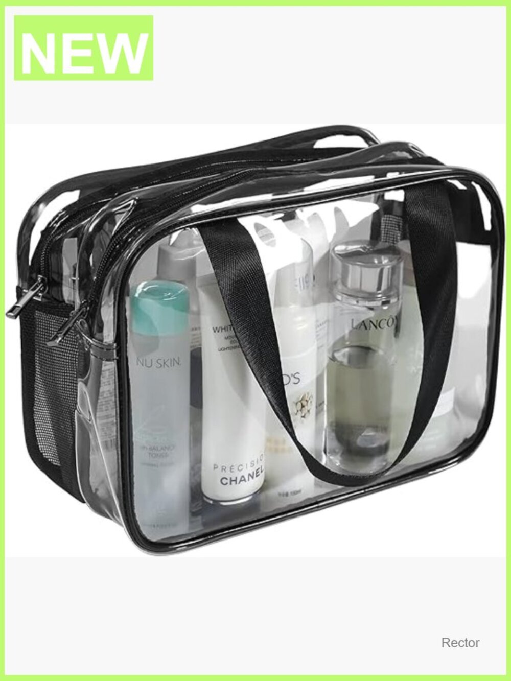 Large Clear Toiletry Bag Waterproof Draining TSA Approved Travel Makeup